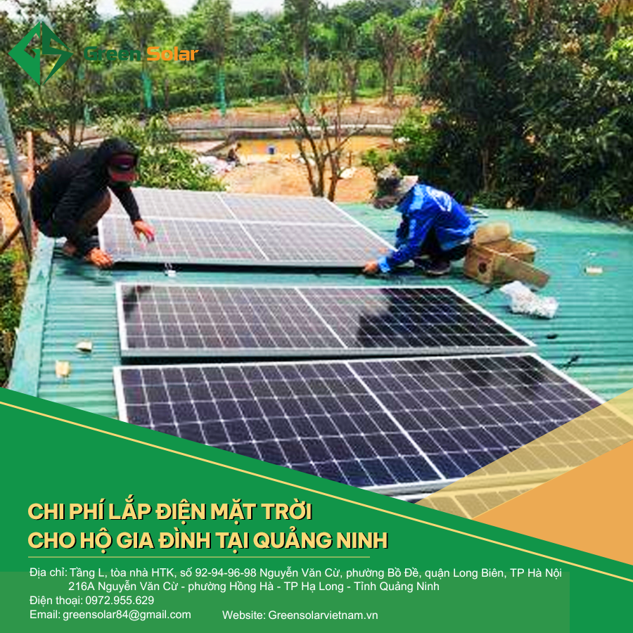 Chi phí lắp điện mặt trời cho hộ gia đình tại Quảng Ninh uy tín