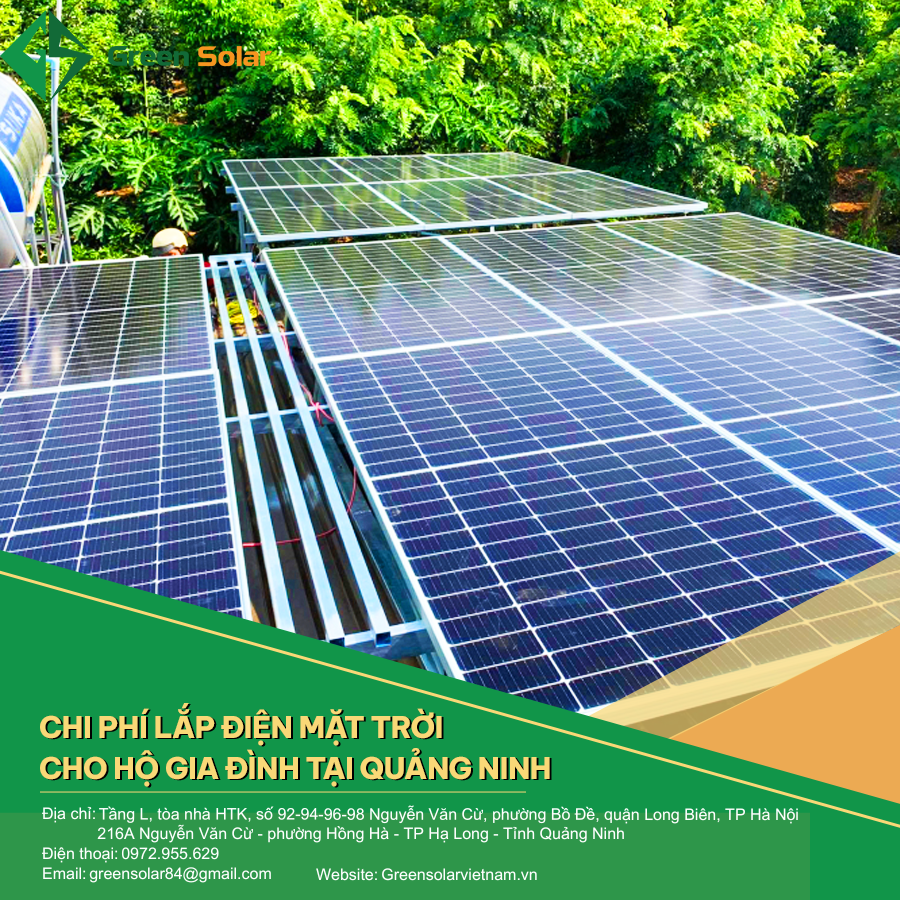 Chi phí lắp điện mặt trời cho hộ gia đình tại Quảng Ninh giá tốt